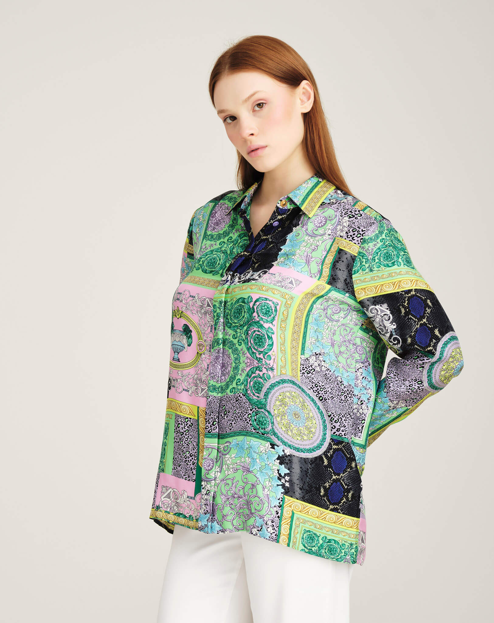 Versace - Baracco Masaic Print Silk Shirt IT42